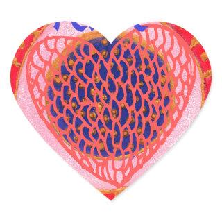 "My Heart Goes Home for Peace" Art Print Heart Sticker