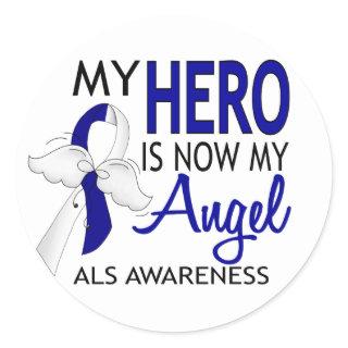 My Hero Is My Angel ALS Classic Round Sticker