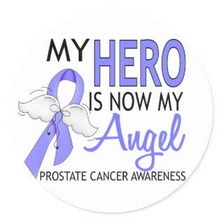 My Hero Is My Angel Prostate Cancer Classic Round Sticker