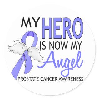 My Hero Is My Angel Prostate Cancer Classic Round Sticker