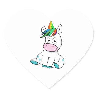 My little cute Unicorn Heart Sticker
