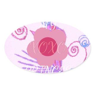 My Little Princess: Baby Pink Vector Inspirational Oval Sticker