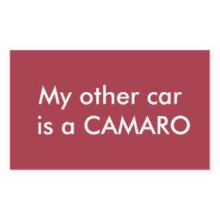 my other car is a camaro rectangular sticker