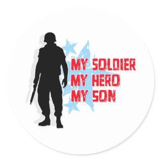 My Soldier, My Hero, My Son Classic Round Sticker