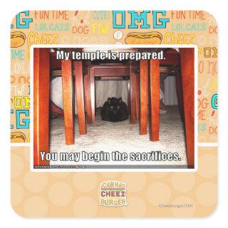 My temple is prepared. square sticker
