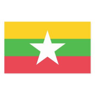 Myanmar Flag Rectangular Sticker