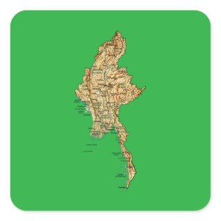 Myanmar Map Sticker