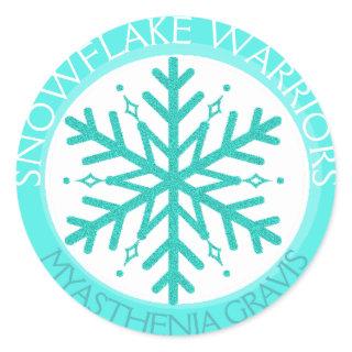 Myasthenia Gravis Snowflake Warrior sticker