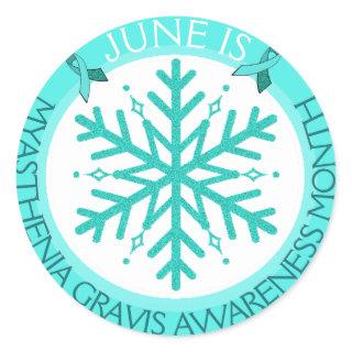 Myasthenia Gravis Snowflake Warrior sticker