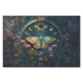 Mysterious Twilight Portal, Moth & Eclipse Tissue Paper