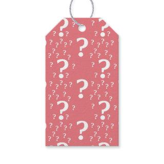 Mystery question mark riddle puzzle coral gift tags