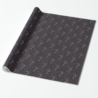 Mystery question mark riddle puzzle grey