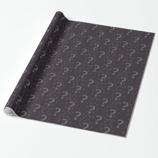 Mystery question mark riddle puzzle grey