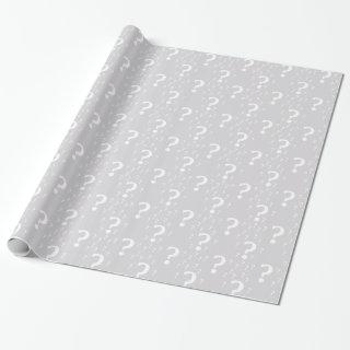 Mystery question mark riddle puzzle light grey
