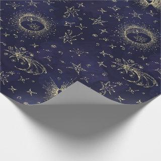 Mystic design vintage style. Eye, moon, stars