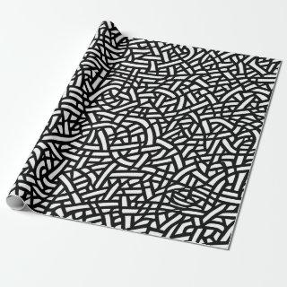 Mystic Labyrinth Pattern - Black & White