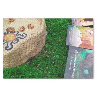 Mystic Messages: Tarot and aracles over grass grou Tissue Paper