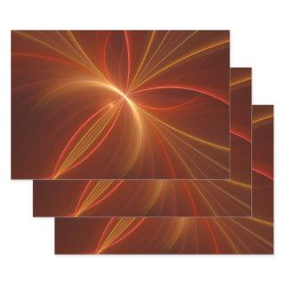 Mystical Abstract Fractal Art Modern Warm Colors  Sheets