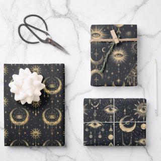 Mystical Gothic Arcane Black Gold  Sheets