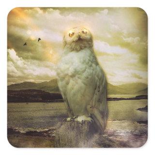 Mystical Owl Square Sticker