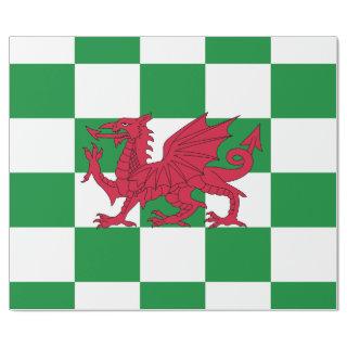 Mystical Red Celtic Dragon Flag of Wales