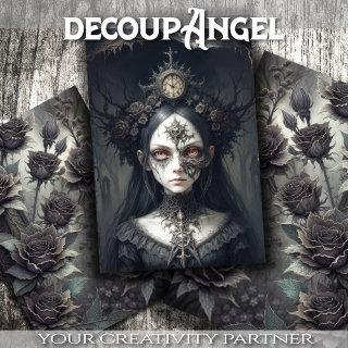 Mystical Witch: Rose - Decoupage -   Sheets