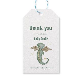 Mythical Dragon Baby Shower Favor Tag Gift Tag