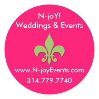 N-joY! Fleur de lis Seal Sticker.