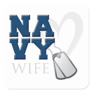 NA-VY wife Square Sticker
