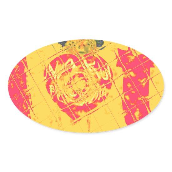 Nakupenda - I Love U Swahili Word Text Meaning Art Oval Sticker