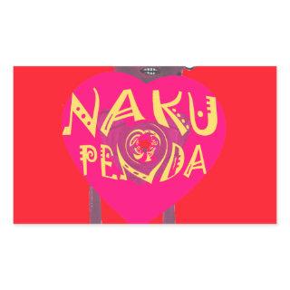 Nakupenda Love Art – Swahili Heart Design Rectangular Sticker