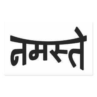 Namaste (नमस्ते) - Devanagari Script Rectangular Sticker