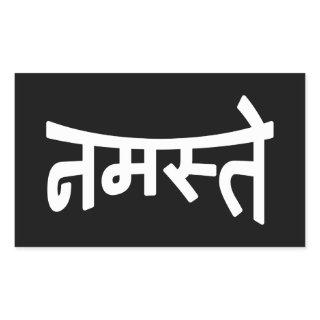 Namaste (नमस्ते) - Devanagari Script Rectangular Sticker