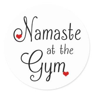 Namaste at the Gym Hearts Stickers