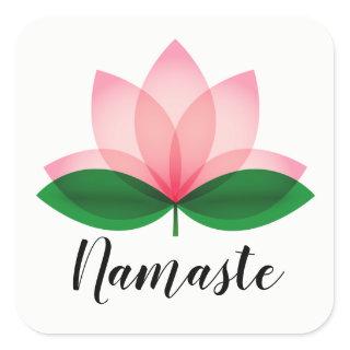 Namaste Lotus Blossom Sticker