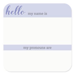 Name and Pronoun Tag – Lilac Square
