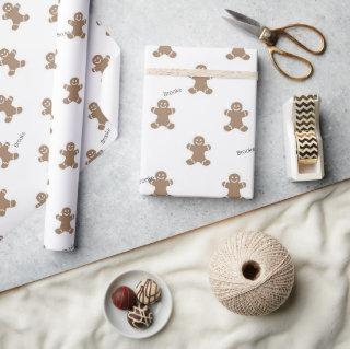 Name, Holiday Gingerbread Man Pattern 30-in x 6ft