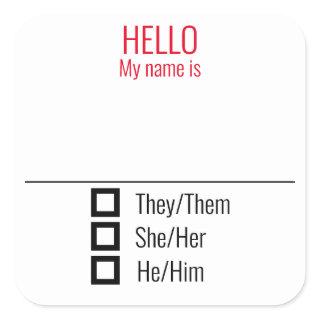 Name Tag Badge Including Pronouns