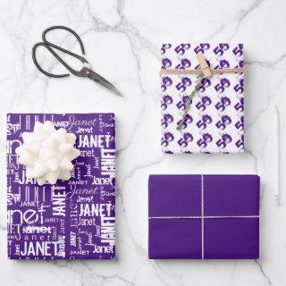 Name Typography  White Purple Word Cloud 50th  Sheets