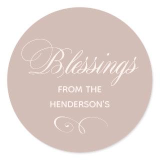 Named Blessings  Classic Round Sticker