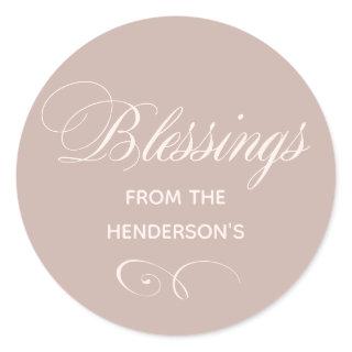 Named Blessings  Classic Round Sticker