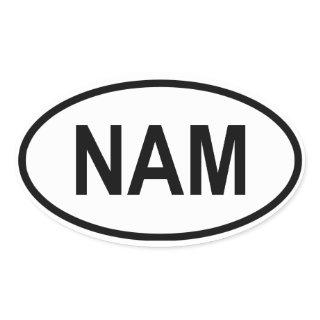 Namibia "NAM" Oval Sticker
