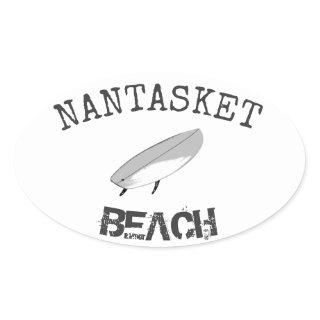 Nantasket beach surfer oval sticker