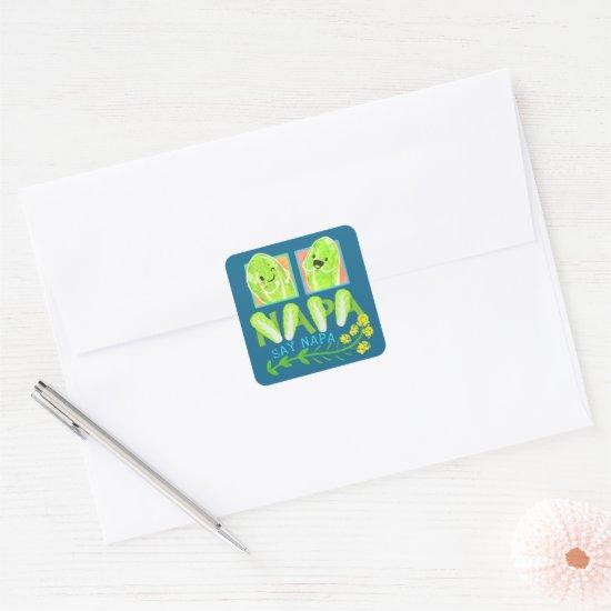 Napa Say Napa - Punny Garden Square Sticker