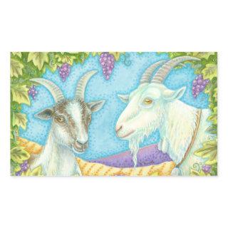 Napa Valley Goats Under Grape Arbor STICKERS Sheet