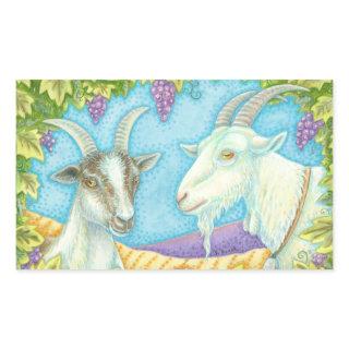 Napa Valley Goats Under Grape Arbor STICKERS Sheet