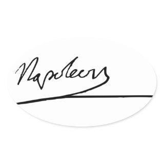 Napoleon Bonaparte signature Oval Sticker