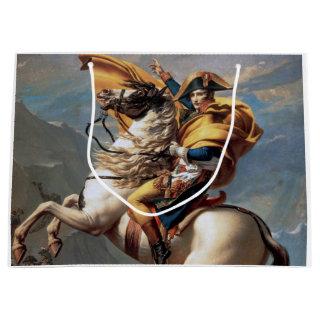 Napoleon Crossing the Alps, Jacques-Louis David Large Gift Bag