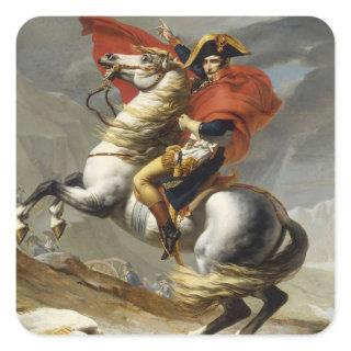 Napoleon Crossing the Grand Saint-Bernard Pass Square Sticker
