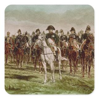 Napoleon I  and his Staff, c.1860 Square Sticker